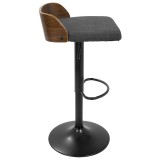 LumiSource Maya Barstool - CHARCOAL - Side