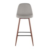 LumiSource Pebble Barstool - Set of 2 - LIGHT GREY - Front