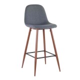 LumiSource Pebble Barstool - Set of 2 - BLUE - Perspective