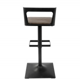 LumiSource Samurai Barstool - BLACK - Rear