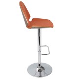 LumiSource Serena Barstool - ORANGE - Side