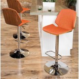 LumiSource Serena Barstool - ORANGE - Lifestyle