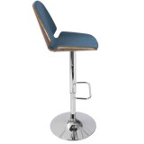 LumiSource Serena Barstool - BLUE - Side
