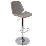 LumiSource Serena Barstool - GREY - Perspective