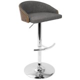 LumiSource Shiraz Barstool - GREY - Perspective