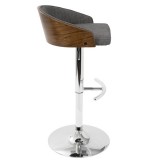 LumiSource Shiraz Barstool - GREY - Side