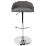 LumiSource Shiraz Barstool - GREY - Front