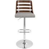 LumiSource Trevi Barstool - GREY - Front