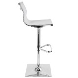 LumiSource Mirage Barstool - WHITE - Side