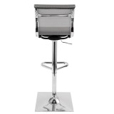 LumiSource Mirage Barstool - SILVER - Rear