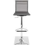 LumiSource Mirage Barstool - SILVER - Front