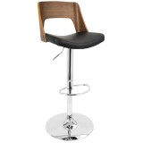 LumiSource Valencia Barstool - BLACK - Perspective
