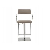 Whiteline Modern Living Zuri Barstool - Taupe - Front