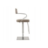Whiteline Modern Living Zuri Barstool - Taupe - Side