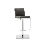 Whiteline Modern Living Clay Barstool - Grey - Perspective