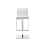 Whiteline Modern Living Clay Barstool - White - Front