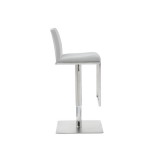 Whiteline Modern Living Clay Barstool - White - Side