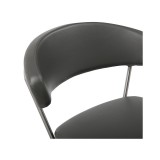 Whiteline Modern Living Maureen Barstool - Dark Grey - Backrest