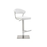 Whiteline Modern Living Maureen Barstool - White - Perspective
