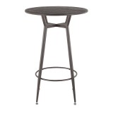 LumiSource Clara Round Bar Table - Antique
