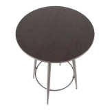 LumiSource Clara Round Bar Table - Antique