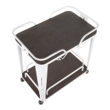 LumiSource Oregon Bar Cart - Vintage White + Espresso