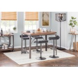 LumiSource Oregon Bar Cart - Antique + Espresso