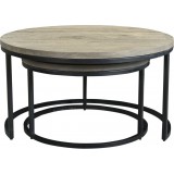 Drey Round Nesting Coffee Tables Set Of 2