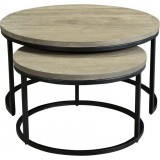 Drey Round Nesting Coffee Tables - Front