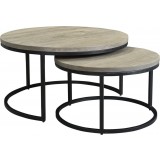Drey Round Nesting Coffee Tables - Nested