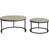 Drey Round Nesting Coffee Tables - Seperated Tables