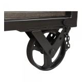 Moe's Home Collection Julep Bar Cart - Wheel Close-Up