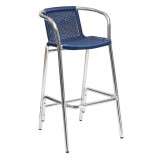 Anodized Or Powder Aluminum Frame Barstool - BW-51 - Blue
