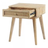 Moe's Home Collection Reed Side Table Natural - Drawer Opened
