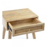 Moe's Home Collection Reed Side Table Natural - Drawer Opened