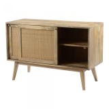 Moe's Home Collection Reed Sideboard Natural - Angled View with Opened Drawer
