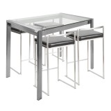 LumiSource Fuji Counter Set - Black - Perspective