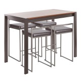 LumiSource Fuji Counter Set - Brown - Perspective
