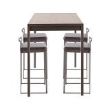LumiSource Fuji Counter Set - Brown - Side