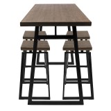 LumiSource Geo Counter Set - Black + Brown - Side