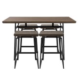 LumiSource Geo Counter Set - Black + Brown - Front