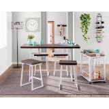 LumiSource Geo Counter Set - White + Espresso - Lifestyle