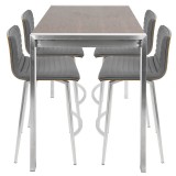 LumiSource Mason Counter Set - Walnut + Grey