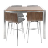 LumiSource Mason Counter Set - Walnut + Grey