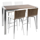 LumiSource Mason Counter Set - Walnut + White