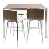 LumiSource Mason Counter Set - Walnut + White