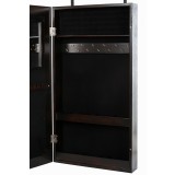 Modern Wall-Hanged Mirror Jewelry Cabinet Storage Armoire Esspresso