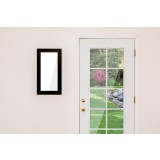 Modern Wall-Hanged Mirror Jewelry Cabinet Storage Armoire Esspresso