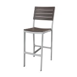 Vienna Bar Side Chair - Gray - Angled