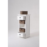 Novo Solo Halifax Grand Storage Unit With Basket Set - Angled with Drawer Opened
